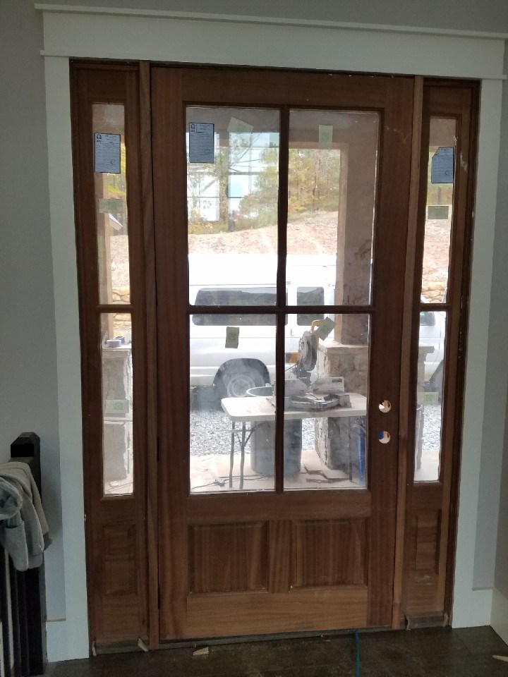 3-entry door stained