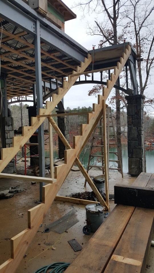 7-stairs being built for deck