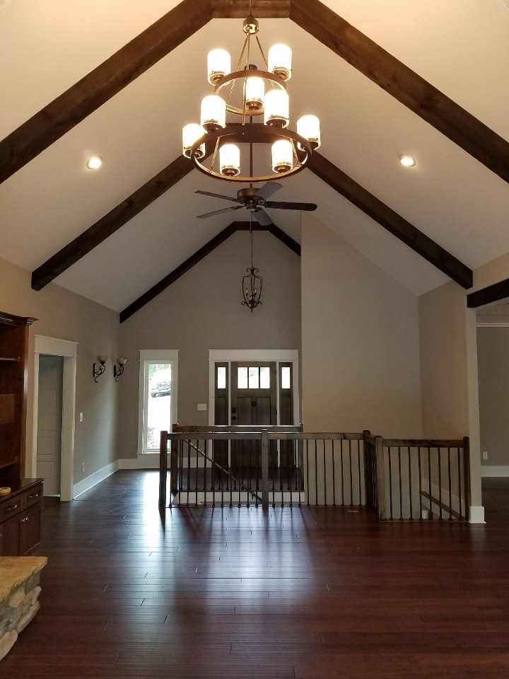 Johnson living room & ceiling beams