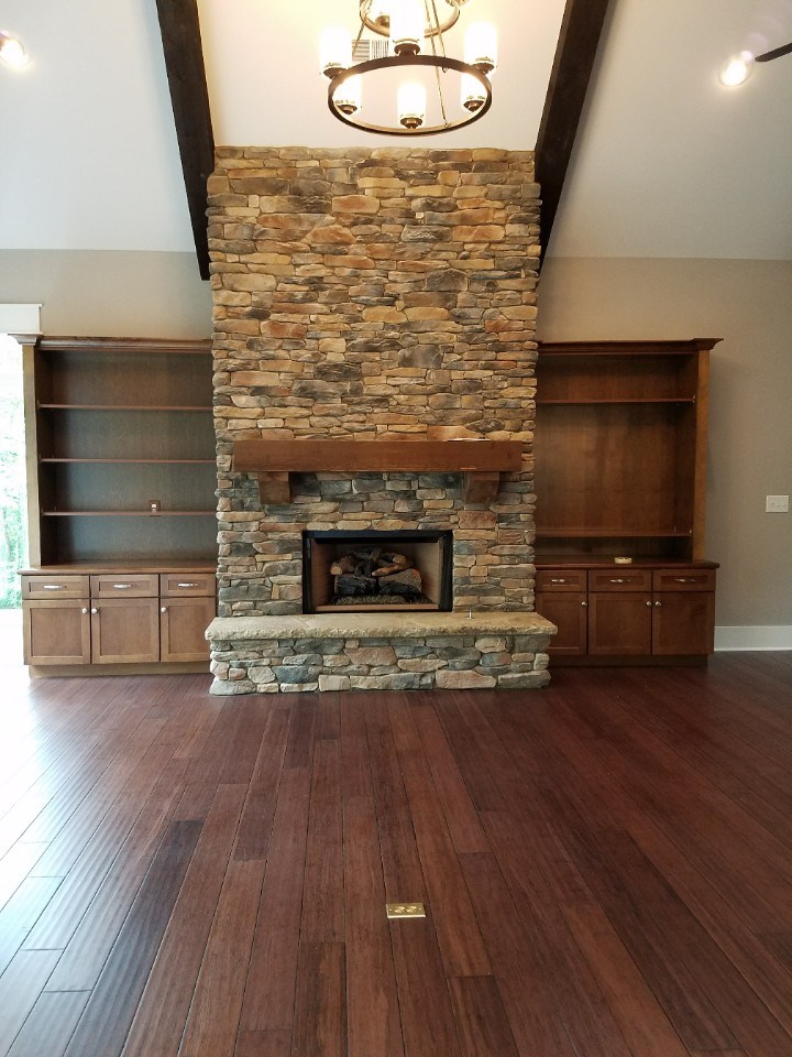 Johnson living room fireplace