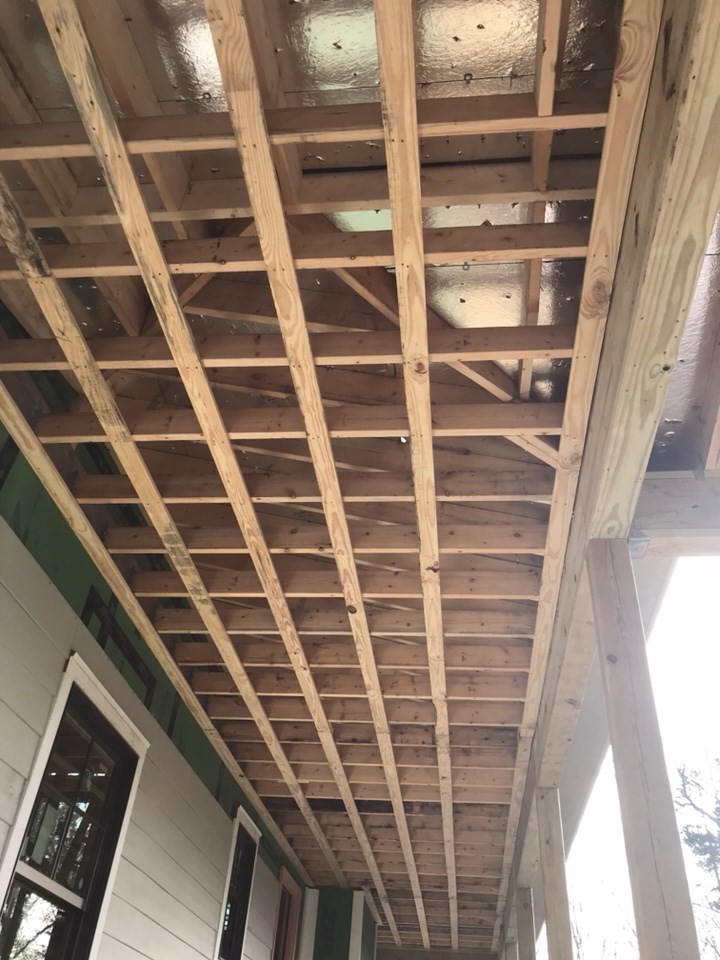 Porch ceiling in progress